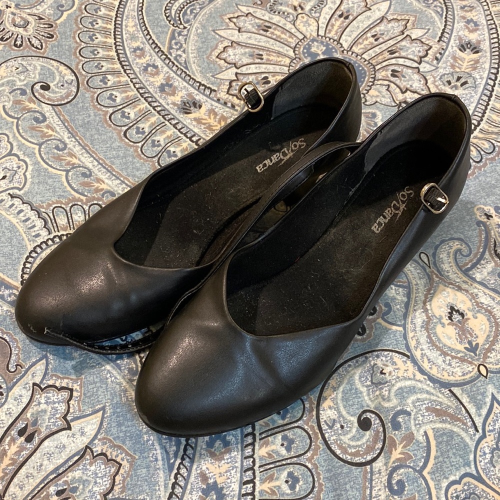 Black character shoes